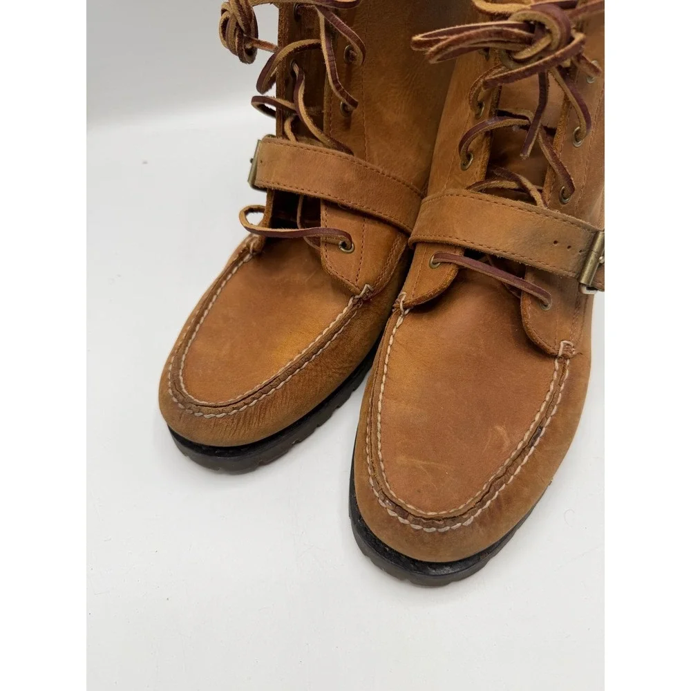 100% AUTHENTIC Ralph Lauren Polo Ranger Tan Boots 812089030 236 Size 13D